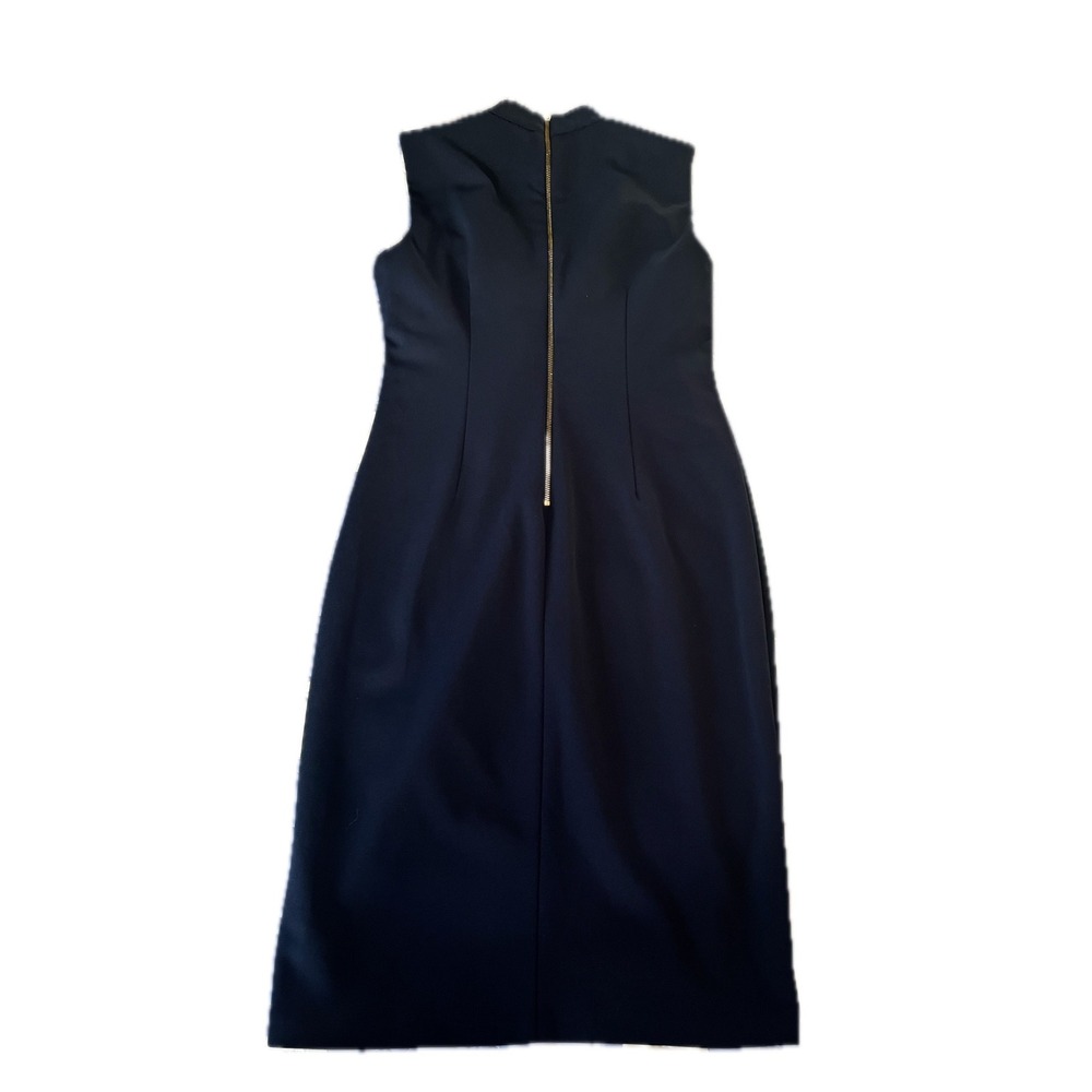 Calvin Klein Navy Sleeveless Mock Neck Sheath Dress - Women's Size 2 - Picture 10 of 11
